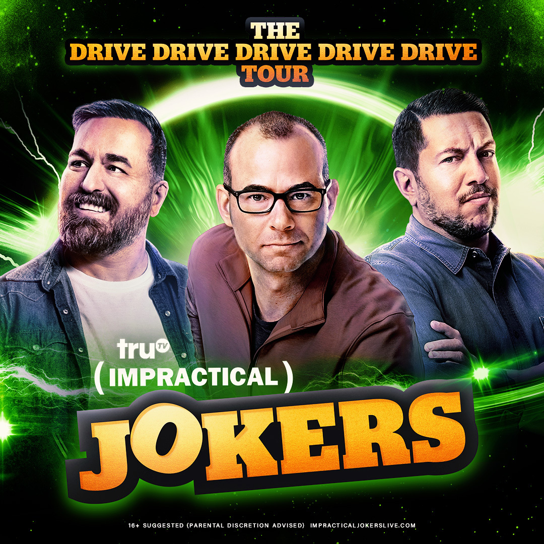 Logo for Impractical Jokers: The Drive Drive Drive Drive Drive Tour
